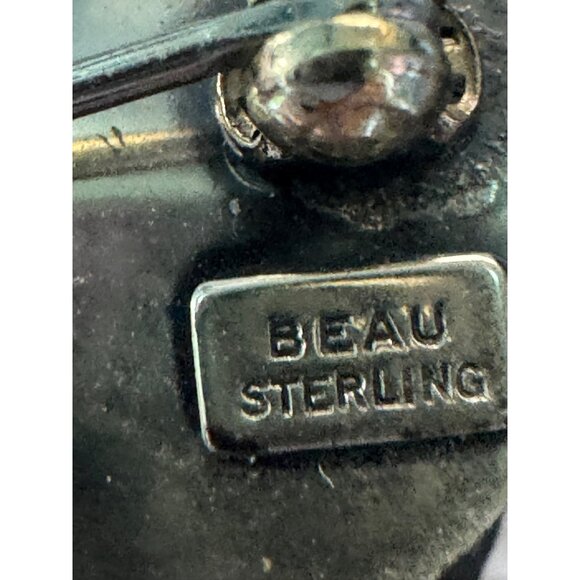 Beau Sterling Silver Abstract Brooch Pin - Picture 4 of 4